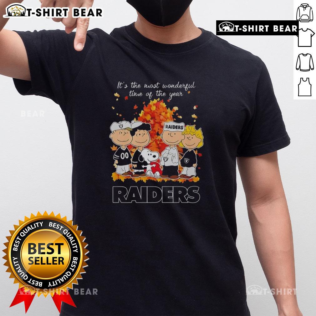 Nice The Peanuts Character Las Vegas Raiders It's The Most Wonderful Time Of The Year T-Shirt Nice The Peanuts Character Las Vegas Raiders It'S The Most Wonderful Time Of The Year T-Shirt