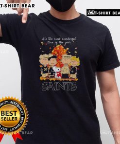 Nice The Peanuts Character New Orleans Saints It'S The Most Wonderful Time Of The Year T-Shirt