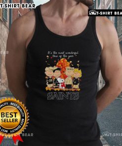Nice-The-Peanuts-Character-New-Orleans-Saints-Its-The-Most-Wonderful-Time-Of-The-Year-Tank-Top
