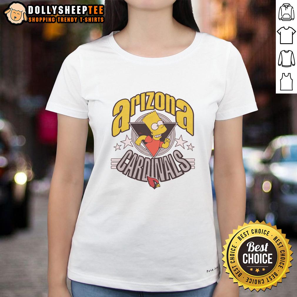 Nice The Simpsons Bart X Arizona Cardinals Ladies Tee Nice The Simpsons Bart X Arizona Cardinals Ladies Tee featuring a vibrant design perfect for fans and casual wear.