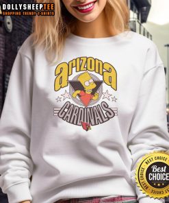 Nice The Simpsons Bart X Arizona Cardinals sweatshirt featuring vibrant graphics and a stylish design for fans.