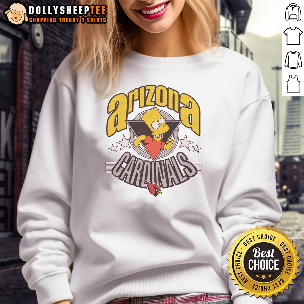 Nice The Simpsons Bart X Arizona Cardinals Sweatshirt Nice The Simpsons Bart X Arizona Cardinals sweatshirt featuring vibrant graphics and a stylish design for fans.