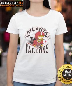 Nice The Simpsons Bart X Atlanta Falcons ladies tee featuring vibrant graphics perfect for fans and casual wear.