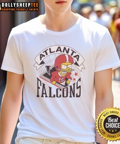 Nice The Simpsons Bart X Atlanta Falcons T-Shirt featuring Bart Simpson in Falcons gear, perfect for fans and collectors.