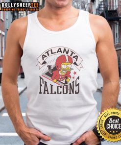 Nice The Simpsons Bart X Atlanta Falcons tank top featuring Bart Simpson in Falcons colors, perfect for fans.
