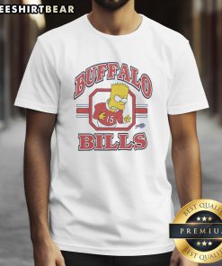 Nice The Simpsons Bart X Buffalo Bills T-Shirt featuring Bart Simpson in Buffalo Bills colors, perfect for fans and collectors.