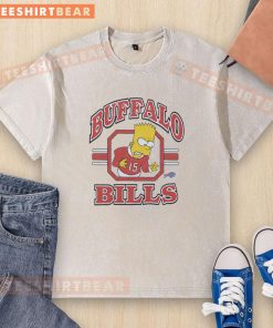 Nice The Simpsons Bart X Buffalo Bills washed t-shirt featuring Bart Simpson in Buffalo Bills colors.