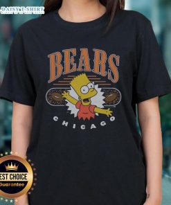 Stylish Nice The Simpsons Bart X Chicago Bears ladies tee featuring vibrant graphics and a comfortable fit for fans.