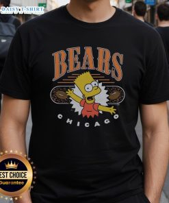 Nice The Simpsons Bart X Chicago Bears T-Shirt featuring Bart Simpson in Bears gear, perfect for fans and collectors.