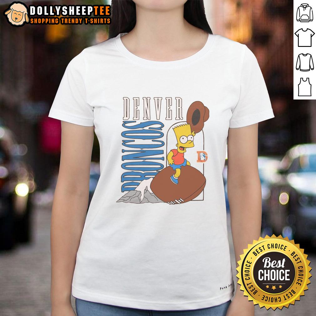 Nice The Simpsons Bart X Denver Broncos Ladies Tee Nice The Simpsons Bart X Denver Broncos ladies tee featuring vibrant graphics and a stylish fit for fans.