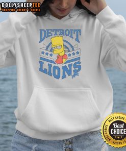 Nice The Simpsons Bart X Detroit Lions Hoodie featuring vibrant colors and iconic character design, perfect for fans.