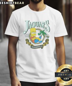 Nice The Simpsons Bart X Jacksonville Jaguars T-Shirt featuring Bart Simpson in Jaguars colors, perfect for fans.