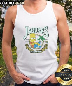 Alt Text: Bart Simpson wearing a Jacksonville Jaguars tank top, showcasing a fun Nice The Simpsons design for fans.
