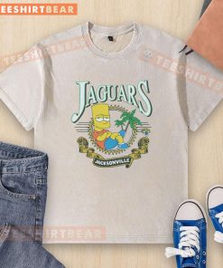 Nice The Simpsons Bart X Jacksonville Jaguars washed t-shirt featuring vibrant graphics and a trendy design.