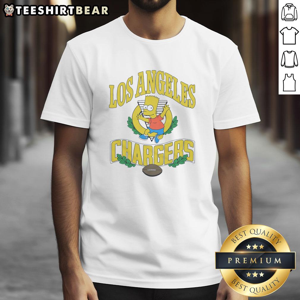 Nice The Simpsons Bart X Los Angeles Chargers T Shirt Nice The Simpsons Bart X Los Angeles Chargers T-Shirt featuring Bart Simpson in Chargers gear, perfect for fans.