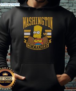 Stylish Nice-The-Simpsons Bart X Washington Commanders hoodie featuring vibrant graphics and a comfortable fit.