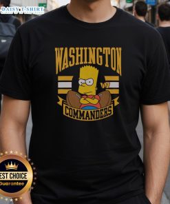 Nice The Simpsons Bart X Washington Commanders T-Shirt featuring Bart Simpson in Commanders gear, perfect for fans.