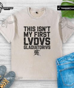 Nice t-shirt featuring 'This Isn't My First Ludus Gladiatorius' design, perfect for fans of ancient Roman gladiator schools.