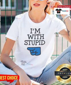 Funny Nice Todd Is Im With Stupid Ladies Tee featuring humorous graphic design on a stylish t-shirt.