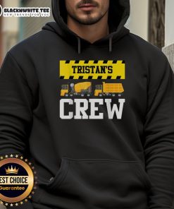 Alt Text: Nice Tristans Crew hoodie featuring a construction crew, cement mixer, and dump truck design for workwear enthusiasts.