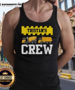 Nice Tristan's crew construction crew with cement mixer and dump truck on site, showcasing teamwork and heavy machinery.