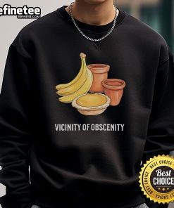 Nice vicinity of obscenity banana sweatshirt featuring playful graphic design, perfect for casual streetwear fashion.