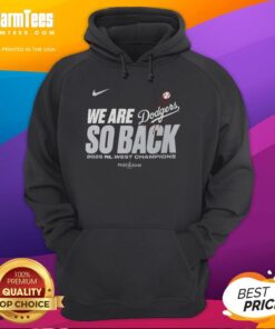Alt Text: Los Angeles Dodgers 2025 NL West Division Champions hoodie showcasing team pride and style.