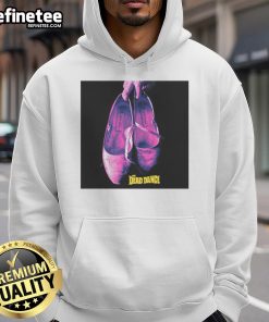 Lady Gaga wearing a stylish 'Nice Wednesday' hoodie featuring a 'The Dead Dance' graphic, perfect for fans.