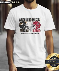 2025 Missouri Tigers vs Alabama Crimson Tide head-to-head T-shirt featuring vibrant graphics and team colors.