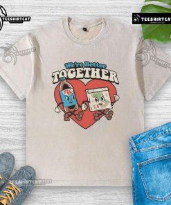 Nice We're Better Together washed t-shirt featuring a stylish design, perfect for casual wear and expressing unity.