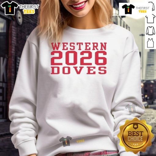 Cozy Nice Western 2026 Doves Sweatshirt featuring a stylish dove graphic on a soft fabric, perfect for casual wear.