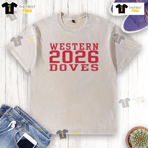 Nice Western 2026 Doves Washed T-Shirt featuring a stylish dove graphic on a soft, vintage-inspired fabric.