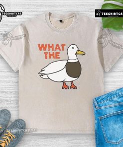 Nice What The Mallard washed t-shirt featuring a vibrant duck graphic on a soft, casual fit for everyday wear.