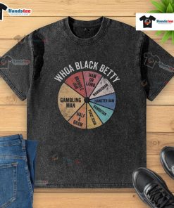 Nice Whoa Black Betty washed t-shirt featuring a vintage design, perfect for casual wear and adding style to your wardrobe.