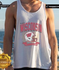 Nice Wisconsin Badgers Prime Play tank top featuring team logo and vibrant colors for fans and athletes.
