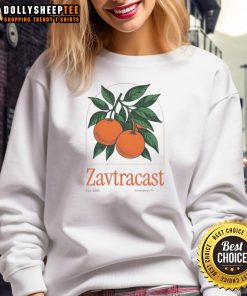 Nice Zavtracast Mandarin Summer Est 2015 Sweatshirt in vibrant colors, perfect for casual summer outfits.