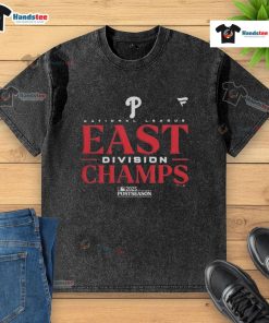 2025 MLB Postseason Philadelphia Phillies NL East Division Champions washed t-shirt showcasing team pride and victory.