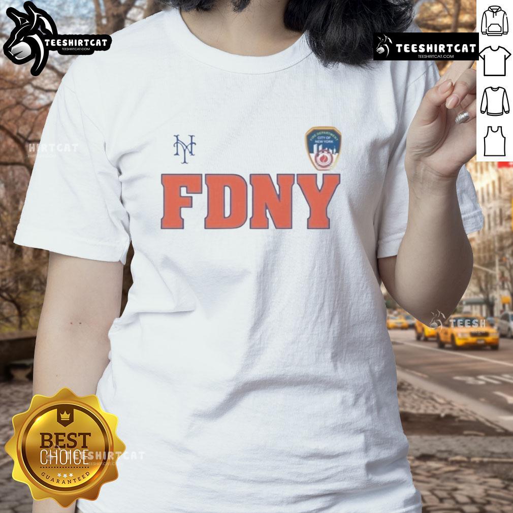 Official 2025 New York Mets Fdny 9 11 Ladies Tee Alt Text: Official 2025 New York Mets FDNY 9/11 Ladies Tee featuring team logo and tribute design for fans and supporters.