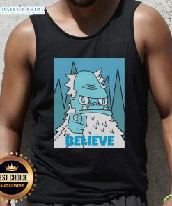 Official Abominable Snowman Believe Tank Top featuring a stylish design perfect for winter adventures and casual wear.