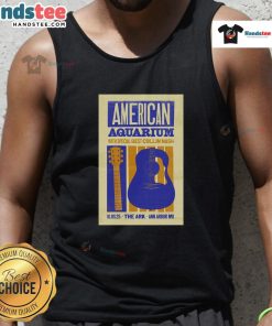 Official American Aquarium Oct 1st 2025 poster on a tank top, featuring The Ark in Ann Arbor, Michigan design.