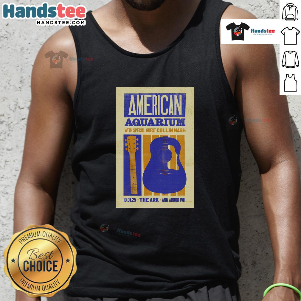 Official American Aquarium Oct 1st 2025 The Ark Ann Arbor Michigan Poster Tank Top Official American Aquarium Oct 1st 2025 poster on a tank top, featuring The Ark in Ann Arbor, Michigan design.