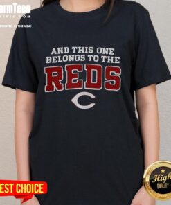 Official Cincinnati Reds ladies tee featuring team logo and vibrant design, perfect for female fans and game day wear.