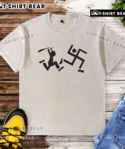 Official Antifa Is Coming For You washed t-shirt featuring bold graphic design and casual style for activism.