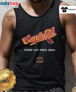 Official Arizona Cardinals Born x Raised Rise Up Red Sea tank top, showcasing team spirit and style for fans.