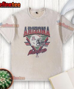 Vintage washed t-shirt featuring the Official Arizona Wildcats logo in a stylish triangle design.