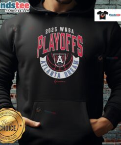 Official Atlanta Dream 2025 WNBA Playoffs basketball hoodie featuring team logo and vibrant colors for fans.