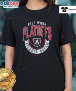 Official Atlanta Dream 2025 WNBA Playoffs ladies tee showcasing team pride and stylish sportswear for fans.