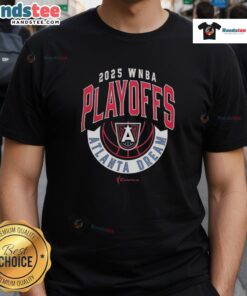 Official Atlanta Dream 2025 WNBA Playoffs Basketball T-Shirt featuring team logo and vibrant design for fans.