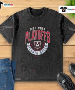 Official Atlanta Dream 2025 WNBA Playoffs Basketball washed t-shirt featuring team logo and vibrant colors.
