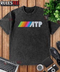 Official ATP Rainbow Logo Washed T-Shirt featuring a vibrant design and soft fabric, perfect for tennis enthusiasts.